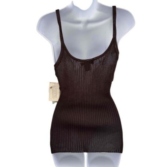 Sweaterworks Brown Knit Sequin 2-Piece Tank & Open Cardigan Set | M & L - Picture 6 of 10